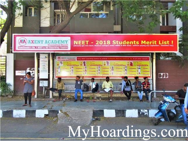 Hoardings Advertising in Chennai, Bus Stop Ads Agency in Anna Nagar West Depot Bus Stop in Chennai
